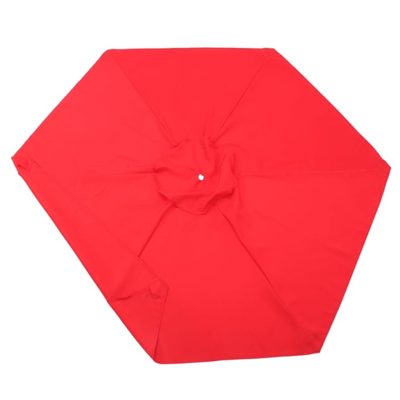 TEHAUX Red Garden Patio Umbrella Canopy with Polyester Fabric, Easy Setup Outdoor Sunshade for Backyard, Deck, Patio Use