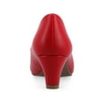 thumbnail image 3 of Journee Womens Luu Comfort Insole Round Toe Low Block Heel Pumps, Widths Available, 3 of 9