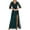Green, variant on LYEAA Long Flowy Dresses for Women V Neck Glitter Sequin Mesh Dress Elegant Dress Slit Solid Color Patchwork Evening Gown Cocktail Dress Fashion Club Dress Dress Beige S