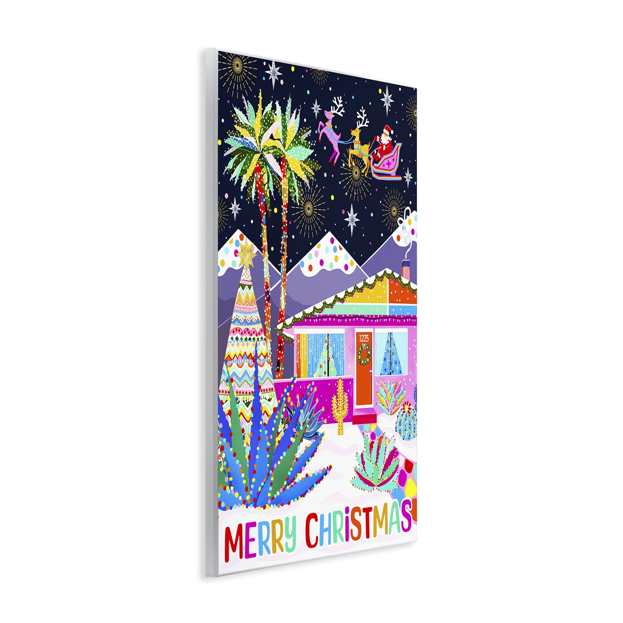 Stupell Industries Whimsical Desert Christmas Holiday Painting Unframed Art Prints Wall Art, 10 x 15