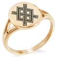 thumbnail image 1 of Stainless Steel Gungnir Rune Viking Norse Minimalist Oval Top Polished Statement Signet Ring, 1 of 1