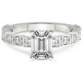 thumbnail image 3 of 2 Carat IGI Certified Emerald Shape Lab Grown Diamond Engagement Ring | 14K White Gold | Cheryl Side Stone Lab Diamond Ring | FG-VS1-VS2 Quality Friendly Diamonds, 3 of 5