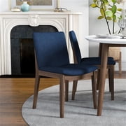 Kyro Modern Solid Wood Walnut Dining Room & Kitchen Table Set for 4