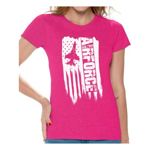 Awkward Styles American Flag Airforce Women Shirt Stripes and Stars USA Airforce Women T shirt USA Pride 4th of July Airforce Tshirt for Women United States Patriotic Airforce Women T-shirt