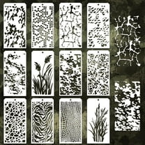 12 Pcs Decorative Painting Templates 12 Styles Camo Print Painting Stencils Reusable Border Stencil
