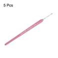 thumbnail image 3 of Uxcell 5pcs Detail Paint Brushes 8.5mm Nylon Miniature Painting Brush for Watercolor Acrylic Painting(0#), Pink, 3 of 6