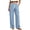 Light Blue, variant on Hueook Petite Pants for Women Cargo Sweatpants Elastic Drawstring High Waist with Pockets Green S