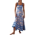 thumbnail image 4 of Vestidos de verano para mujer 2024 con tirantes finos, estilo bohemio, fluido, para vacaciones en la playa, vestido informal sin mangas, vestido largo sin mangas, 4 of 5
