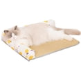 thumbnail image 1 of Cama para perros con alfombrilla autoenfriante para perros medianos y pequeños, sofá cama duradero para perros y gatos, cama para cachorros de ratán fresca y acogedora para dormir, camas para gatos, 1 of 6