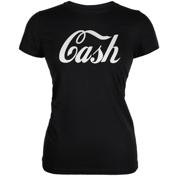 Cash Inspired By Jack White Black Juniors Soft T-Shirt - Large