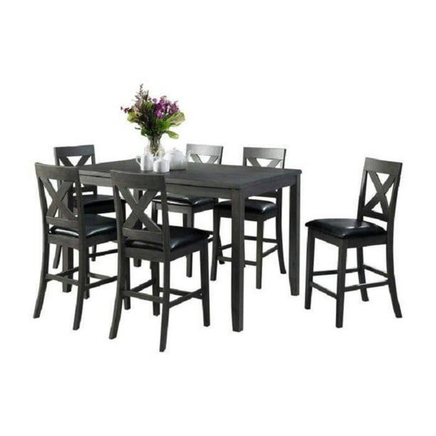 Picket House Furnishings Alexa 7-Piece Counter Height Dining Set in ...