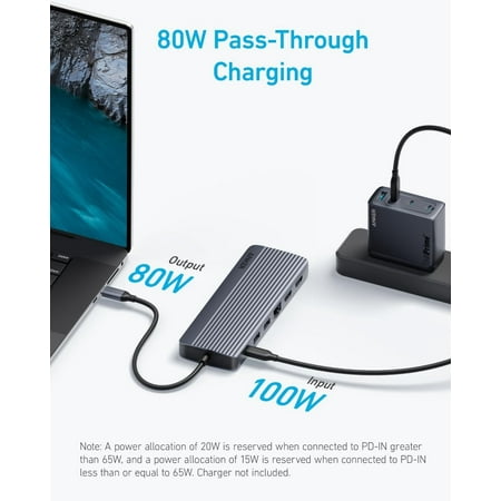 Anker USB-C Hub (14-in-1, Triple Display) - Gray
