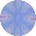 thumbnail image 1 of Ahgly Company Indoor Round Patterned Day Sky Blue Area Rugs, 6' Round, 1 of 6