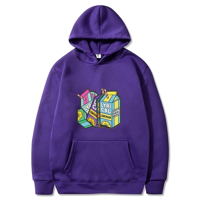 Lyrical Lemonade Lemon Print Plus Velvet Hooded Sweatshirt For Men And Women