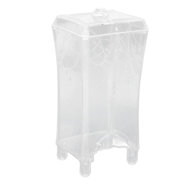 Cotton Pad Holder, Makeup Cotton Box Durt Free For Bedroom Transparent