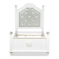 thumbnail image 2 of Furniture of America Mondu 3-Piece White Wood Bedroom Set - Twin + 2 Nightstands, 2 of 14
