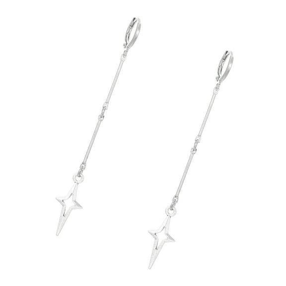 FENOHREFE Four Point Star Gothic Earrings Rivet Ear Rings Handmade Alternative Fashion Jewelry for Music Festivals and Parties