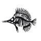 thumbnail image 2 of Escultura de pescado Macarena COLGANTE metal CREATIVO Negro para decoración patio, 2 of 7