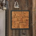 thumbnail image 2 of Warmaxx Rustic Teak Wood Wall Decor 17''x17 Farmhouse Slatted Collage Wall Art Decoration for Home Living Room Bedroom Office Handcrafted Square Wooden Geometric Rectangular Block Wall Décor, 2 of 9
