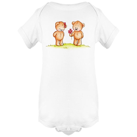Two Teddy Bear Lovers Bodysuit Infant -Image by Shutterstock,  6 Months