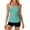 Cyan, variant on JULMCOMO Tankini Swimsuits for Women Solid Scoop Neck Adjustable Strap Beach Two Piece Swimsuit Summer Vacation Bathing Suit Beige 2XL