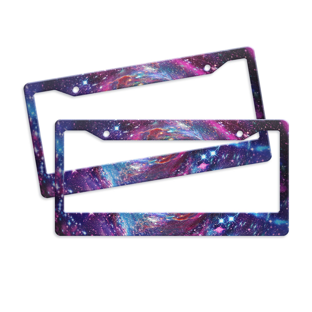 Design Galaxy WIRESTER Printed License Plate Frame Decoration Cover for Car Truck SUV Vehicle