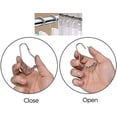 thumbnail image 3 of Anillos de ducha de acero inoxidable, 12 ganchos para cortina de ducha pequeños ganchos en S para barras de ducha de baño (plata) Ormromra YQ-0783, 3 of 7