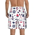 thumbnail image 3 of Kll Sailing Marine Travel Men'S Casual Summer Beach Shorts Hawaiian Shorts With Pockets-Medium, 3 of 9