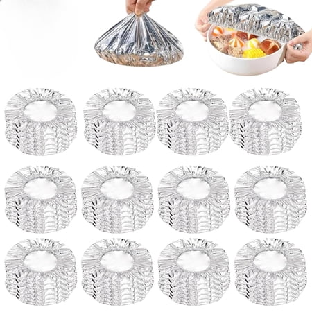 Reusable aluminum Foil Heat Retaining Cover Pop Up Tin Foil Food Insulation Cover for Home Dining Tables And Food Containers Kitchen Freshness Preservation And Insulation Elastic Food Covers