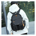 thumbnail image 2 of Mochila Lab.G Para Laptop Impermeable Bolsa negro detalles naranja, 2 of 5