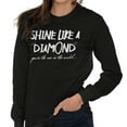 thumbnail image 4 of Shine Like Diamond Sparkle Unique Women Plus Size Long Sleeve Graphic Tee Brisco Brands 3X, 4 of 5