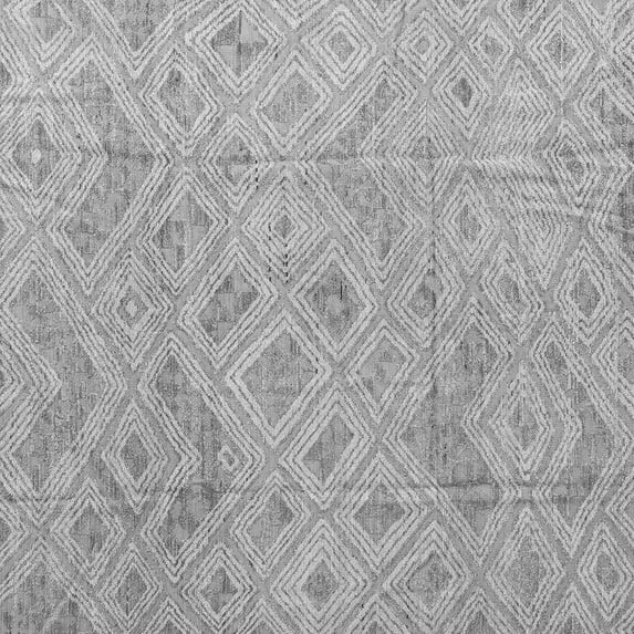 Ahgly Company Indoor Square Abstract Gray Modern Area Rugs, 6' Square