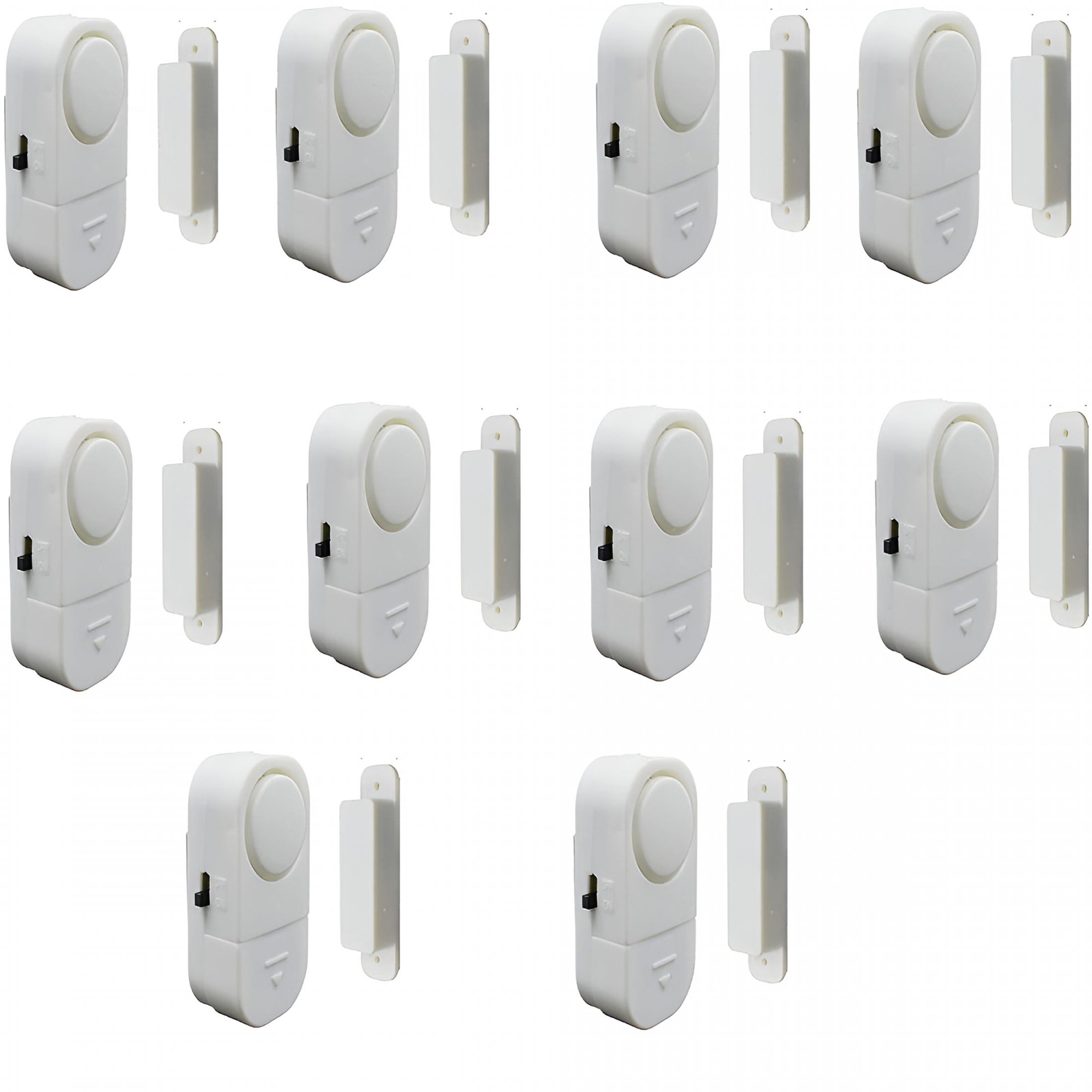GJX 2026 New 10 Pack Wireless Door Window Alarm,Magnetic Burglar Alert Sensor with Batteries,Loud Door Alarms for Kids Safety,Diy for Home Security,Office Protection,Shopping Store