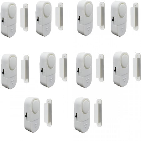 FACEGA 10 Pack Wireless Door Window Alarm,Magnetic Burglar Alert Sensor with Batteries,Loud Door Alarms for Kids Safety,DIY for Home Security,Office Protection,Shopping Store