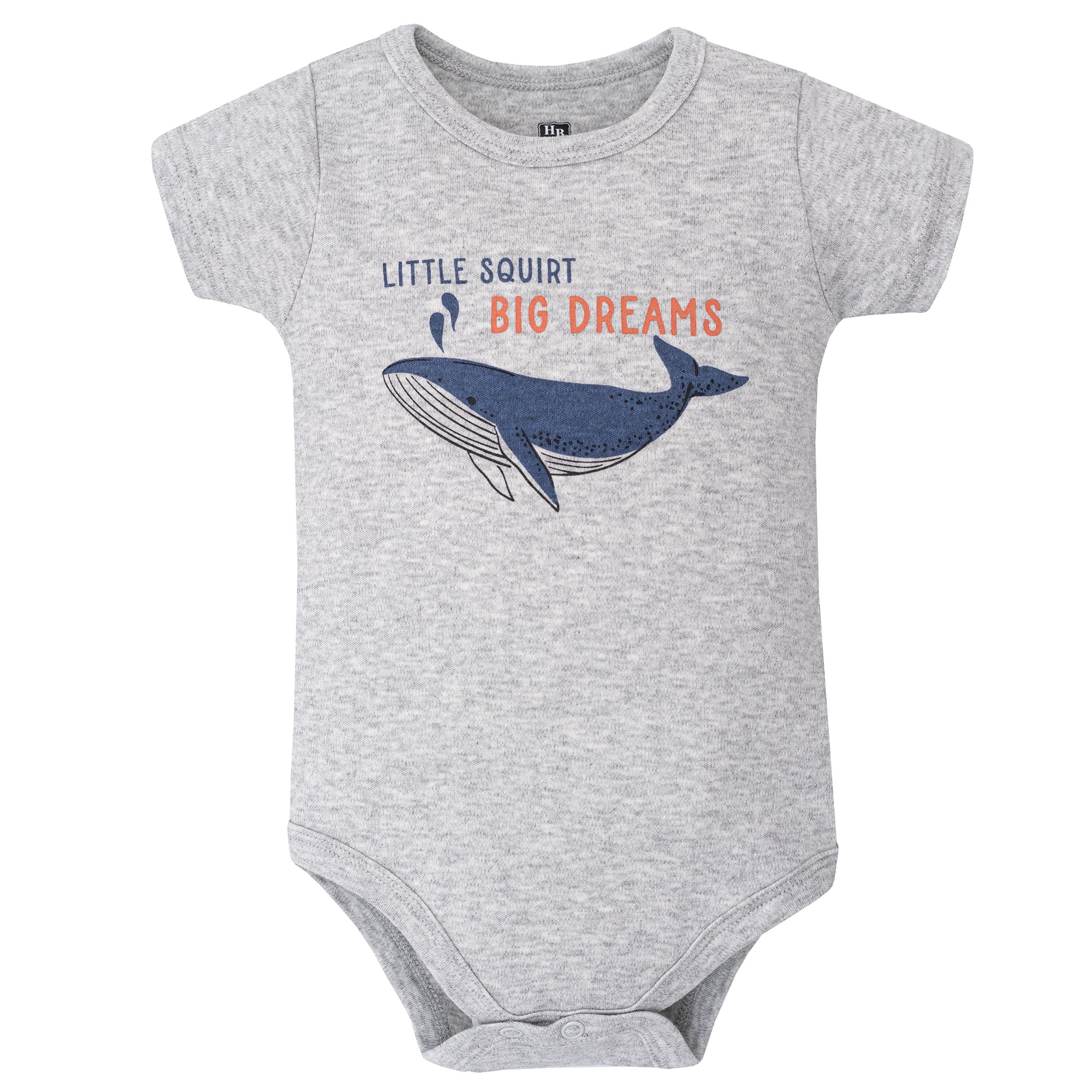 Hudson Baby Boy Cotton Bodysuit, Shorts and Shoe Set, Big Dreams Whale, 0-3 Months