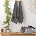 thumbnail image 3 of Bone Dry Gray Embroidered Paw Small Pet Towel (Set of 3) 15x30, 3 of 4
