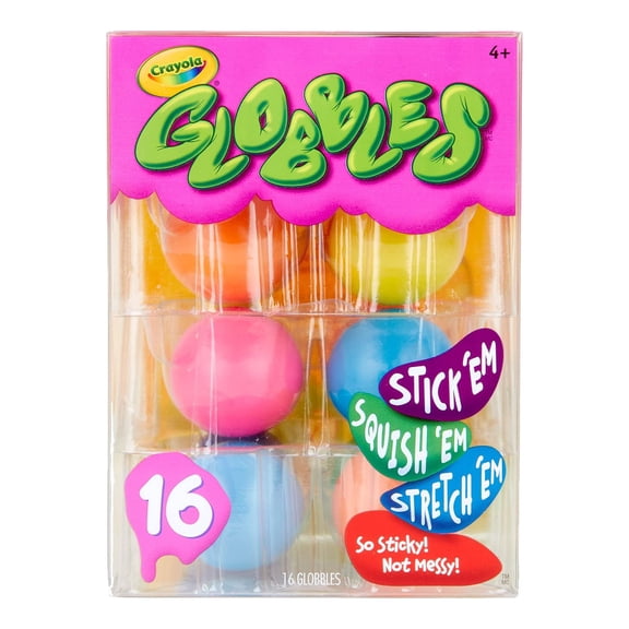 Fidget Toy Crayola Globbles - Pelotas adhesivas para niños (16 unidades)