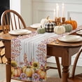 thumbnail image 3 of Fall Thanksgiving Table Runner, Autumn Thanksgiving Kitchen Dining Table Decoration for Home Party Decor 13x108 Inches, 3 of 9