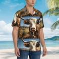 thumbnail image 5 of Daiia Cute Daisy Cow Hawaiian Shirt for Men Gentle Cotton Regular Short Sleeve Casual-Small, 5 of 9