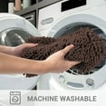 thumbnail image 6 of Hitime Soft Chenille Bath Rug Mat 24" x 36" Quick Dry Machine Washable Bathroom Runner - Ultra Absorbent Non-Slip Backing - Brown, 6 of 11