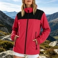 thumbnail image 4 of WRKEKC Windbreaker Jackets for Women Hooded Long Sleeve Zip Up Waterproof Outdoor Jacket with Multiple Pockets, 4 of 6