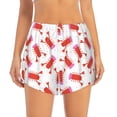thumbnail image 4 of Lsque Crayfish And Hearts Printed Women's Running Shorts with Liner Pockets,Elastic Quick Dry Workout Athletic Gym Yoga Shorts,Womens High Waist Shorts-X-Large, 4 of 9