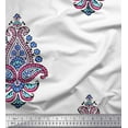 thumbnail image 1 of Soimoi Satin Silk Fabric Floral & Paisley Block Printed Fabric 1 Yard 42 Inch Wide, 1 of 3