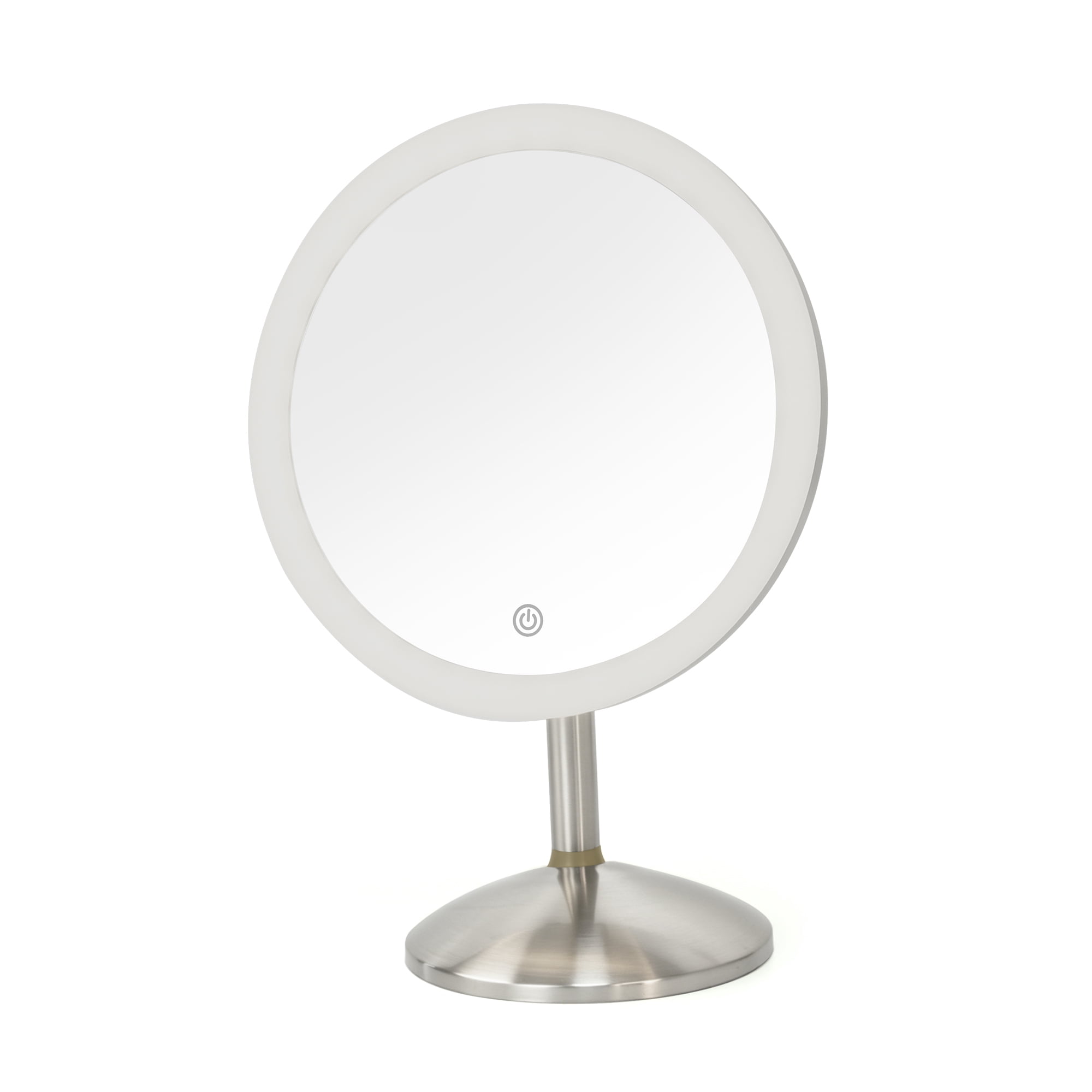 Better Homes & Gardens Satin Nickel LED Standard One-Sided Vanity Mirror