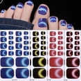 thumbnail image 4 of GlamToes 22pcs Cat Eye Toe Press On Fake Nails Kit, Full Cover Toenail Art Manicure Decoration with Strong Adhesive, DIY Application, 4 of 7