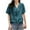 Green Short Sleeve for Women, variant on Women's Short Sleeve V Neck Button Front Blouse Textured Fabric Lightweight Summer Daily Top Navy XXL