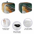 thumbnail image 5 of Toaster Cover 2 Slice, Teal Orange Marble Dustproof Bakeware Oven Protector with Top Hook, Modern Ink Painting Abstract Waterproof Small Kitchen Appliance Toasters Dust Cover, 11"x6"x8", 5 of 9