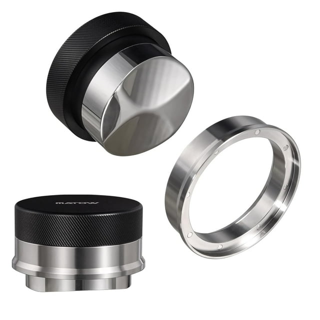 2 in 1 Design Adaptive Distributor and Magnetic Dosing Funnel Combo, 53.3mm Adaptive Espresso Distributor and 54mm Stainless Steel Magnetic Dosing Ring Compatible with Breville 54mm Portafilter