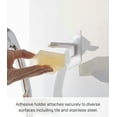 thumbnail image 4 of Yamazaki Home Traceless Adhesive Magnetic Soap Holder, White, ABS Plastic, Supports 0.55 pounds, Adhesive, No Assembly, 4 of 7