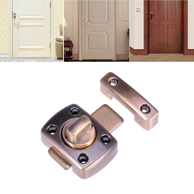 BRIGHTFUFU Dark Red Zinc Alloy Small Bolt Lock 1Set for Cabinet Latch Protection and Storage Protection
